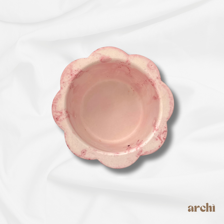 Handmade Marbled Flower Dish - shop archi