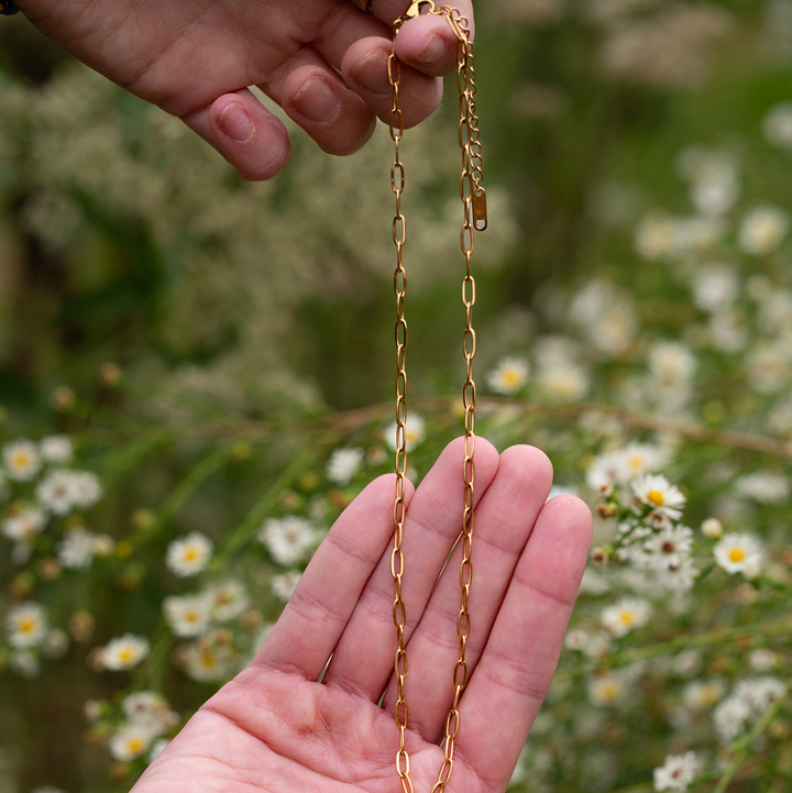 Emma Paperclip Gold Filled Necklace