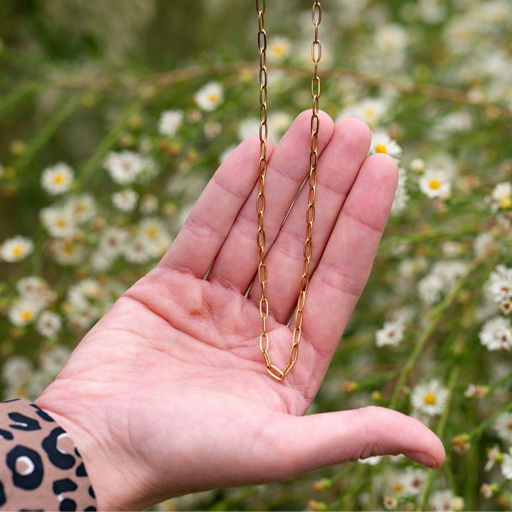 Emma Paperclip Gold Filled Necklace