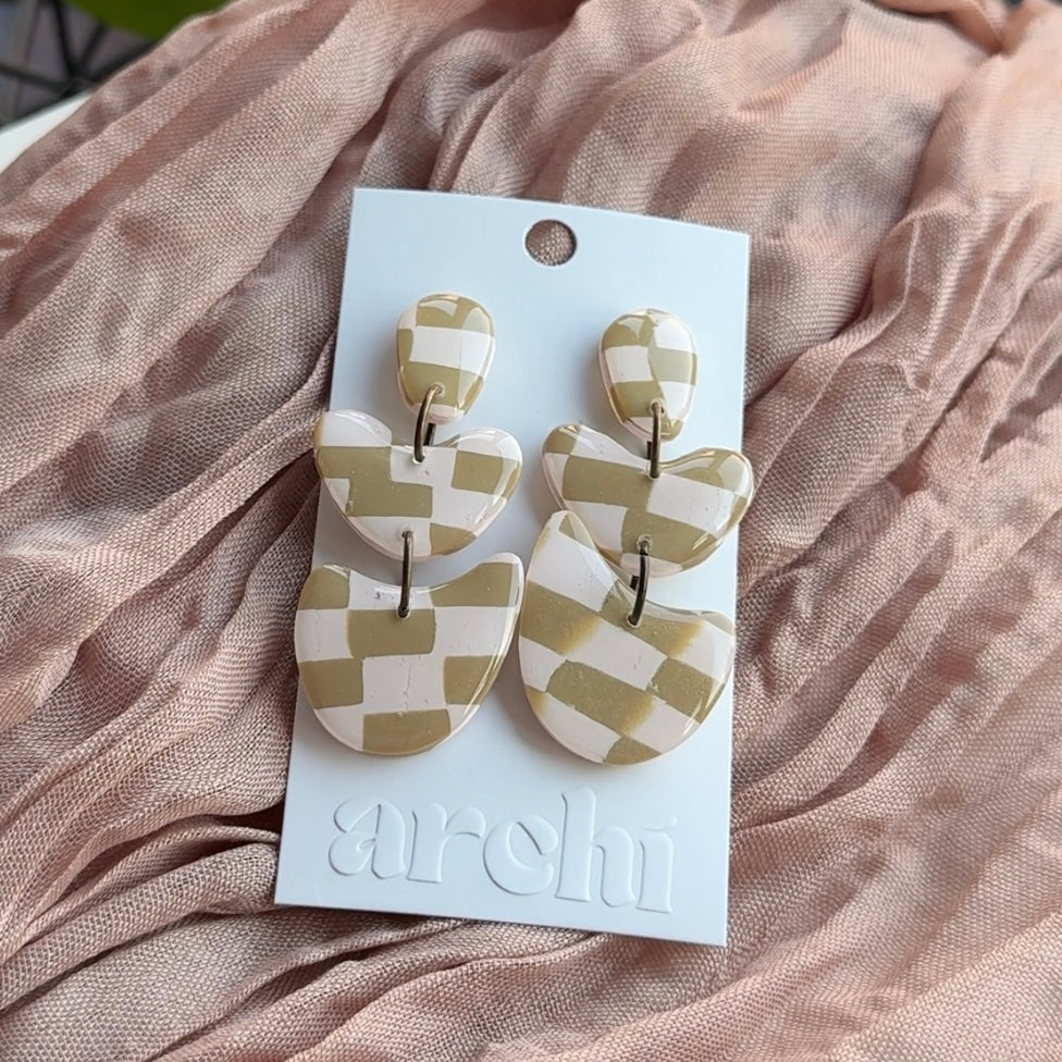 Romy Checkered Dangle