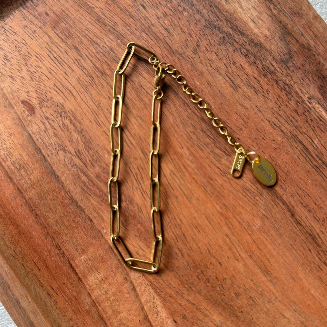 Reese Chain Link Bracelet | Waterproof Gold Bracelet