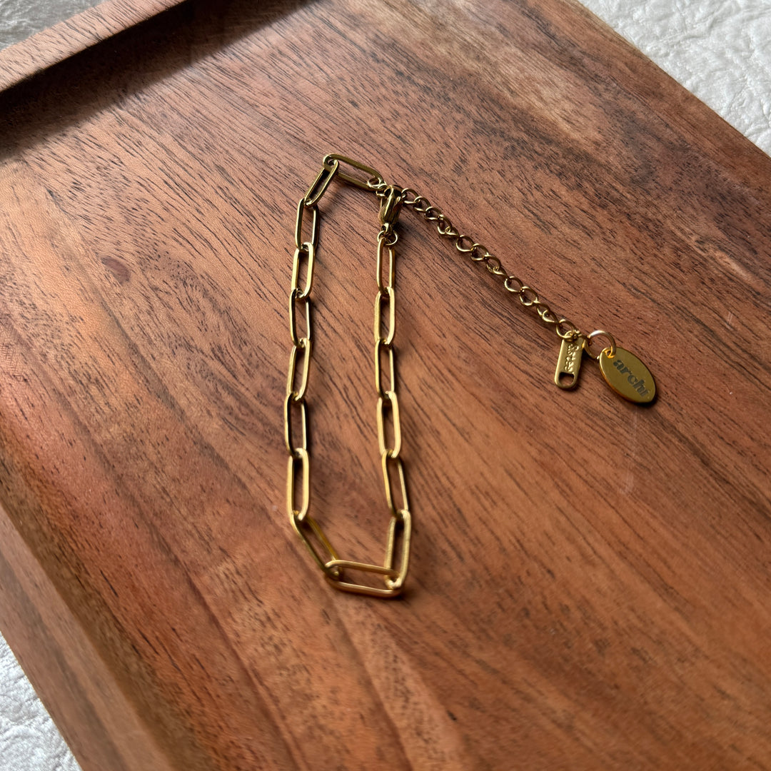 Reese Chain Link Bracelet | Waterproof Gold Bracelet