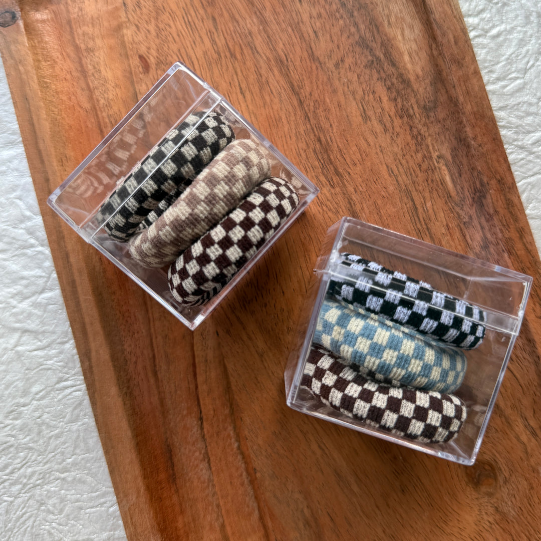 Checkered Pony Tail Set