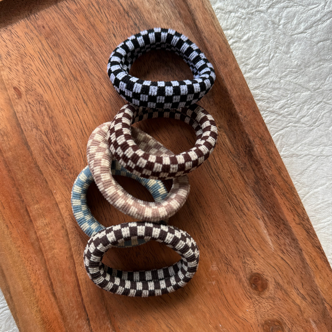 Checkered Pony Tail Set